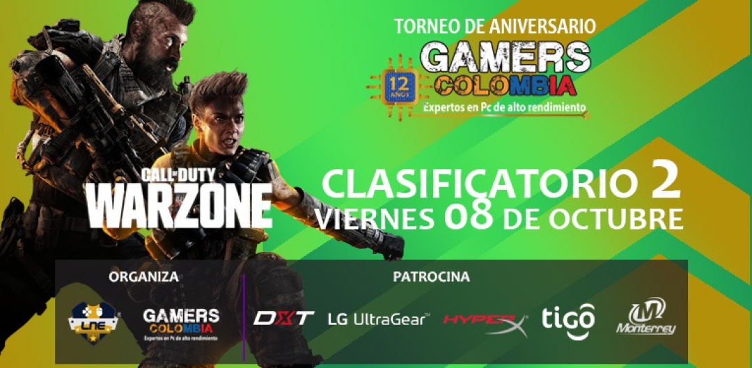 TORNEO WARZONE INDIVIDUAL - VIERNES 08/10/21 - 12 ANIVERSARIO GAMERS COLOMBIA