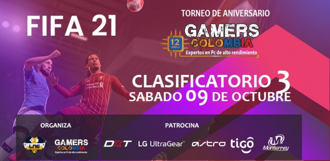 TORNEO FIFA INDIVIDUAL - SÁBADO 09/10/21 - 12 ANIVERSARIO GAMERS COLOMBIA